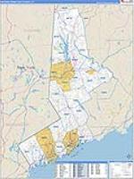 Western Connecticut, Ct Carrier Route Wall Map